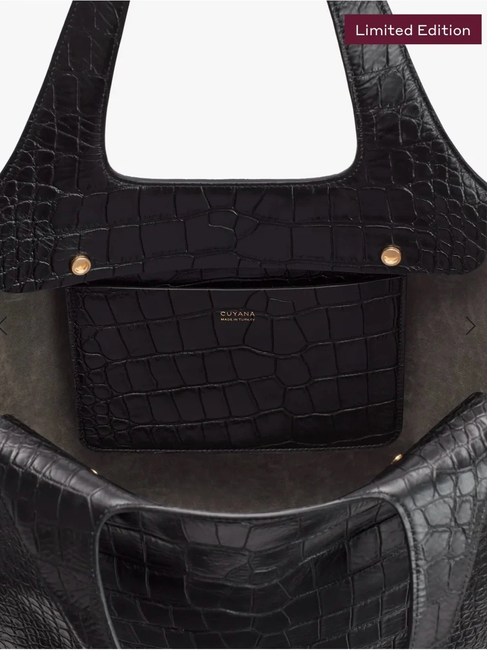 Cuyana System Tote 16-inch (Croco) - Anniversary Collection black new nvr worn!